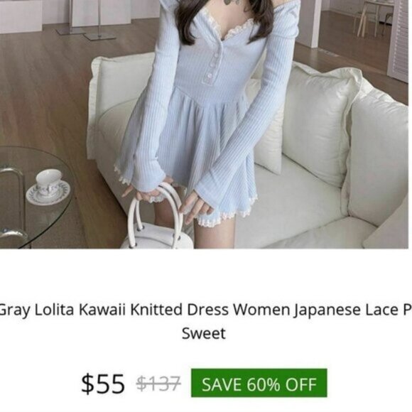 New KAWAII Pleated Maid Skater Dress - Picture 8 of 13